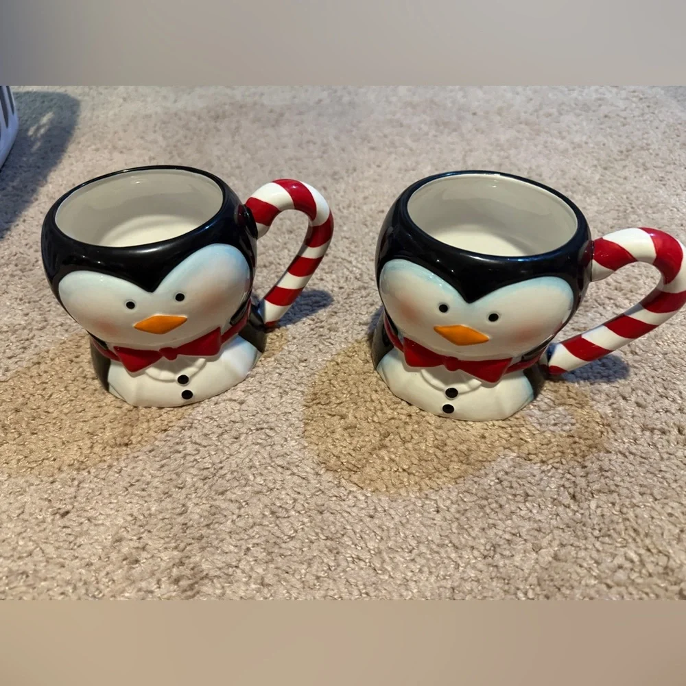 Pier 1 Penguin Ceramic Mugs